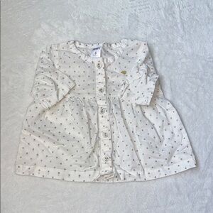 carters White Polka Dot button up shirt